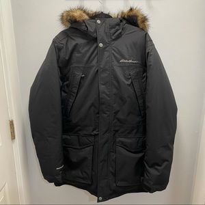 Eddie Bauer Men's Black Superior Down Parka Sz. L